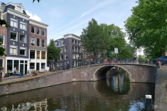 Bro över kanal Reguliersgracht, Amsterdam.