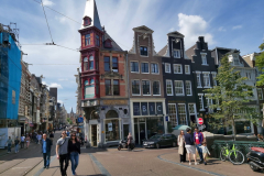 Leidsestraat-bron över kanal Keizersgracht, Amsterdam.