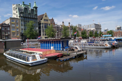 Foto taget från Oudebrugsteeg, Amsterdam.