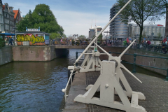 Nieuwe Haarlemmersluis, kanal Singel, Amsterdam.