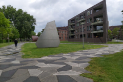 Bostadsområde i östra Amsterdam.