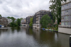 Bostadsområde i östra Amsterdam.