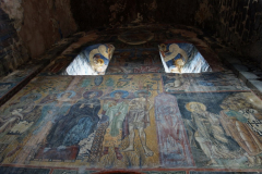 Interiören i Surp Astvatsatsin (Holy Mother of God) church, Akhtala Monastery, Armenien.