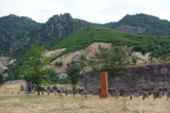 Gravstenar, Akhtala Monastery, Armenien.