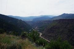 Utsikt över Debed Valley nära Sanahin, Armenien.