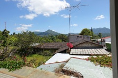 Utsikten över en del av byn från mitt rum på Casa de Mafer i Concepción de Ataco.