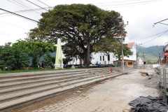 Apaneca Central Park var tyvärr under renovering vid mitt besök i Apaneca.