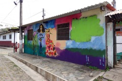 Gatuscen nära mitt hotell, Concepción de Ataco.