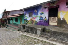 Gatuscen nära mitt hotell, Concepción de Ataco.