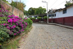 Gatuscen nära mitt hotell, Concepción de Ataco.