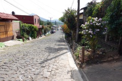 Gatuscen nära mitt hotell, Concepción de Ataco.