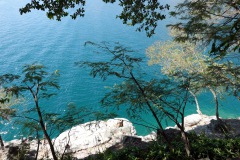 Det fantastiska vattnet i området kring San Marcos La Laguna, Lake Atitlán.
