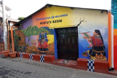 Vävkooperativ för kvinnor, San Juan La Laguna, Lake Atitlán.