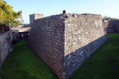 Del av fästningen Fuerte de San Felipe de Bacalar, Bacalar.