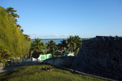 Utsikten från fästningen Fuerte de San Felipe de Bacalar, Bacalar.