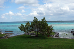 Laguna Bacalar längs Boulevard Costera.