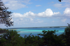 Laguna Bacalar längs Boulevard Costera.