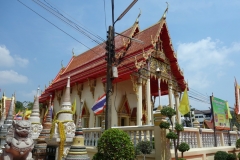 Tempel vid båtterminalen för båtar till Koh Kret, Nonthaburi.