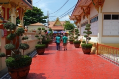 Tempel vid båtterminalen för båtar till Koh Kret, Nonthaburi.