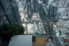 Balkong med utsikt, MahaNakhon, Bangkok.