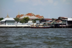 Tha Tien Pier, Chao Praya-floden, Bangkok.