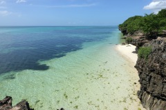 Den vackra kusten vid Paradise/Sandira Beach, Bantayan, Cebu.
