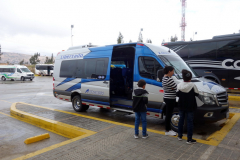 Bussen till San Gil, bussterminalen i Tunja.