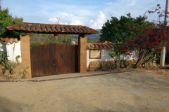 Entrén till La Loma Hotel, Barichara.