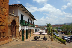 Restaurangerna vid Catedral de La Inmaculada Concepción, Barichara.