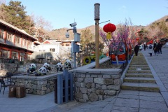 Vid första linbanestationen, Mutianyu Great Wall.