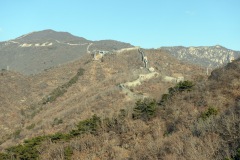 Vy över dagens andra planerade etapp av kinesiska muren, Mutianyu Great Wall.