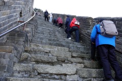 Extremt brant del av muren, Mutianyu Great Wall.
