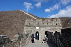Ett av många torn längs denna del av muren, Mutianyu Great Wall.