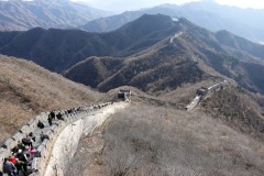 Fantastisk vy över muren, Mutianyu Great Wall.