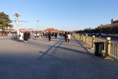 Här har jag precis kommit in på torget, Tiananmen Square, Beijing.