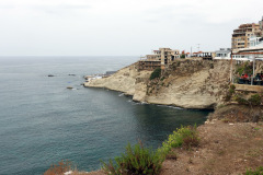 Medelhavet vid Pigeon Rocks, Beirut.