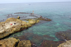 Medelhavet vid Beirut Corniche, Beirut.