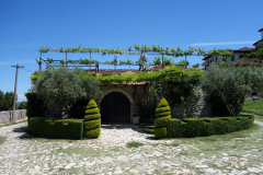 Vacker entré till bostad, Berat Castle, Berat.