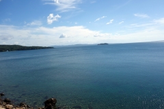 Vy från Bilirans nordvästra kust mot Dalutan island.