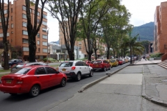 Gatuscen längs Calle 94, Bogotá.