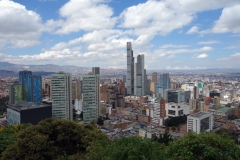 Utsiktsplatsen (längs Av. Carrera 3 Este) över megastaden, Bogotá.