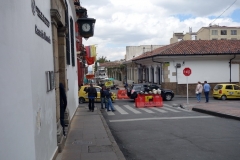 Första mötet med stadens historiska stadsdel, La Candelaria, Bogotá.