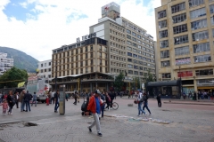 Korsningen Carrera 7/Avenida Jimenez De Quesada, La Candelaria, Bogotá.