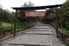 Leden upp till Monserrate Peak, Bogotá.