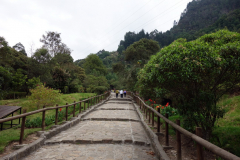 Leden upp till Monserrate Peak, Bogotá.