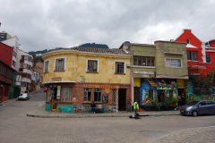 Gatuscen i området runt Plazoleta del Chorro de Quevado, Bogotá.