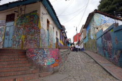 Gatuscen i området runt Plazoleta del Chorro de Quevado, Bogotá.