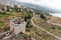 Utsikt från Korsfararslottet mot Byblos beach, Byblos.