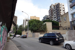 På denna bild som är tagen rakt ovanför Port of Beirut kan man fortfarande se skador från explosionen, Beirut.