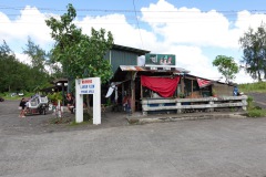 Varning för Lahar Flow, promenaden till Cagsawa Ruins, Legazpi City.